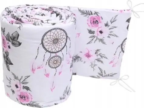 Baby Bedding Set 6pc All-round Bumper Fit Cot 120x60cm 100% Cotton Dream Catcher 3