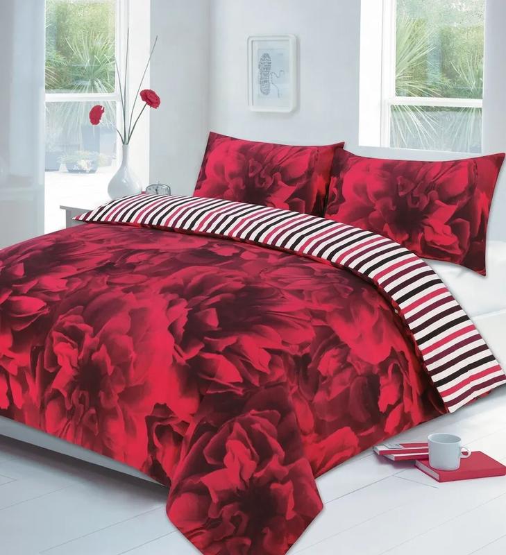 NewLuxury Reversible Multi Duvet Quilt Cover Bedding Set Single Double King Size 7