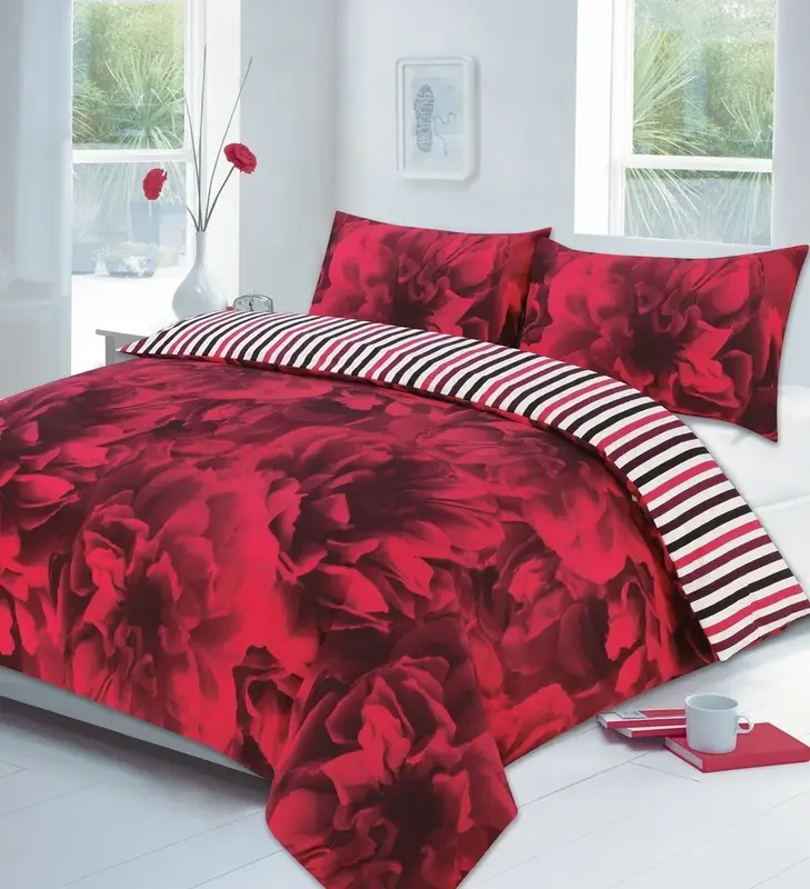 NewLuxury Reversible Multi Duvet Quilt Cover Bedding Set Single Double King Size 7