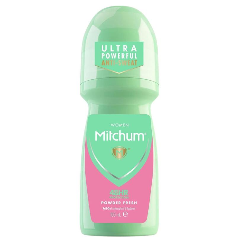 Mitchum Women 48HR Protection Roll-On Deodorant & Antiperspirant (100ml) Powder Fresh, Dermatologist Tested Body Care Aloe Fragrance Sensitive Comfort Cleanser Scented Aroma Cosmetic 0