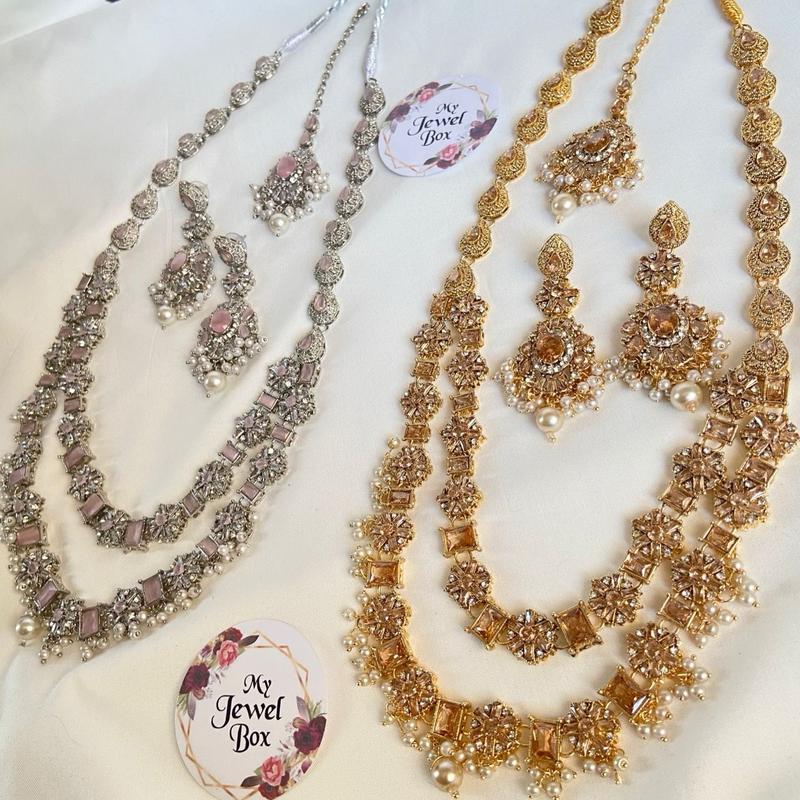SOHA elegant Two layered mala  set with earring 9