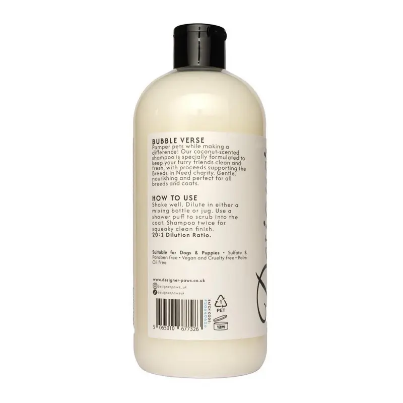 Designer Paws,  Breeds in Need charity Conditioning Shampoo, Handmade in England, Palm-Oil Free, Hypoallergenic Dog Shampoo, Vegan, Cruelty Free 3