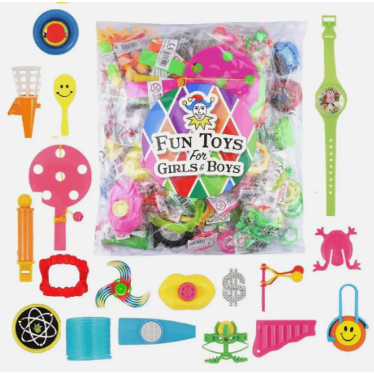 100 Assorted Party Bag Toys for Children - Perfect Kids School Gift and Party Pinata Fillers Toys Pack