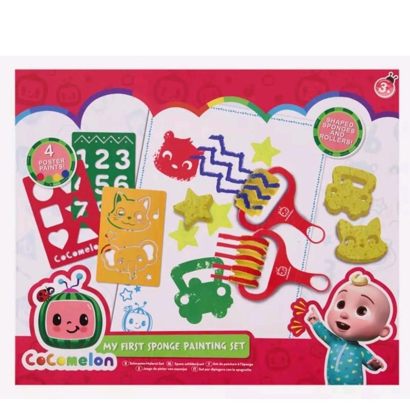 Cocomelon My First Sponge Painting Kit | Paints Stencils Sponges 4