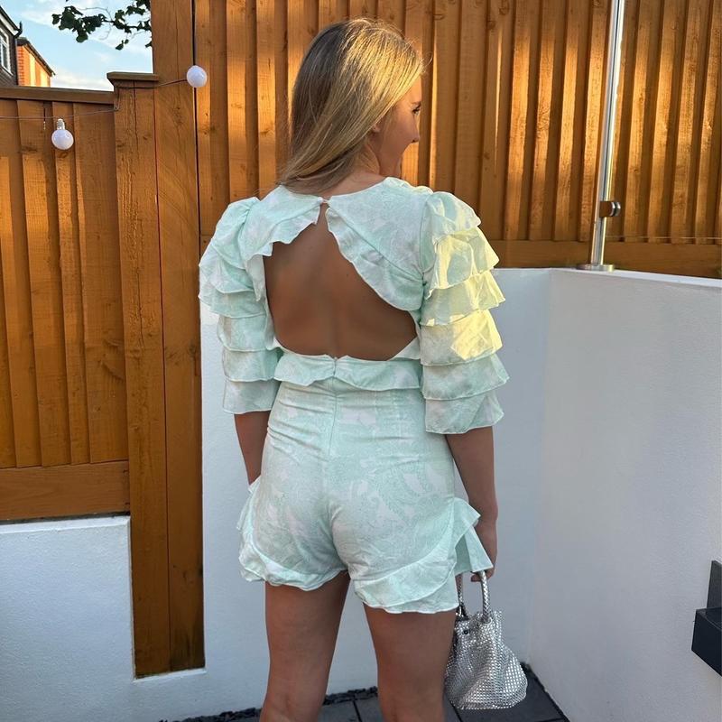 NELLIE Floral Open Back Playsuit 3