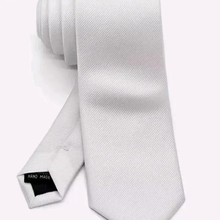 Men's Tie Plain Ties Satin Solid Color Slim Skinny Smart Party Wedding Thin Neck 5