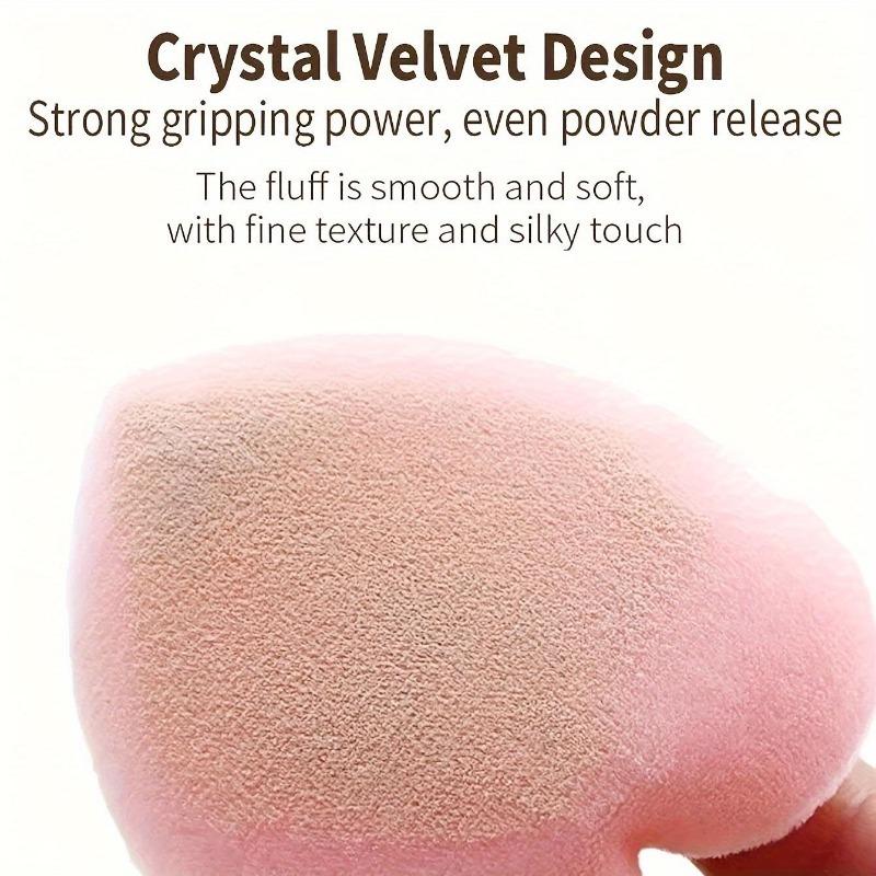 【SHARIFAN】8pcs/set Heart Shaped Velvet Powder Puff, Designed For Contour, Eye And Corner Area, Beauty Blender Suitable For All Skin Types 2