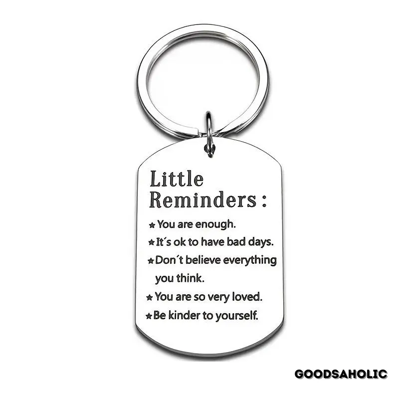 Little Reminders 1 piece Keychain, Mental Health Gift,You Are Enough,Inspiration Gift For Daughter Mom,Reminder Gift For Friend,Hug Gift,Self Love, Boyfriend & Girlfriend 2