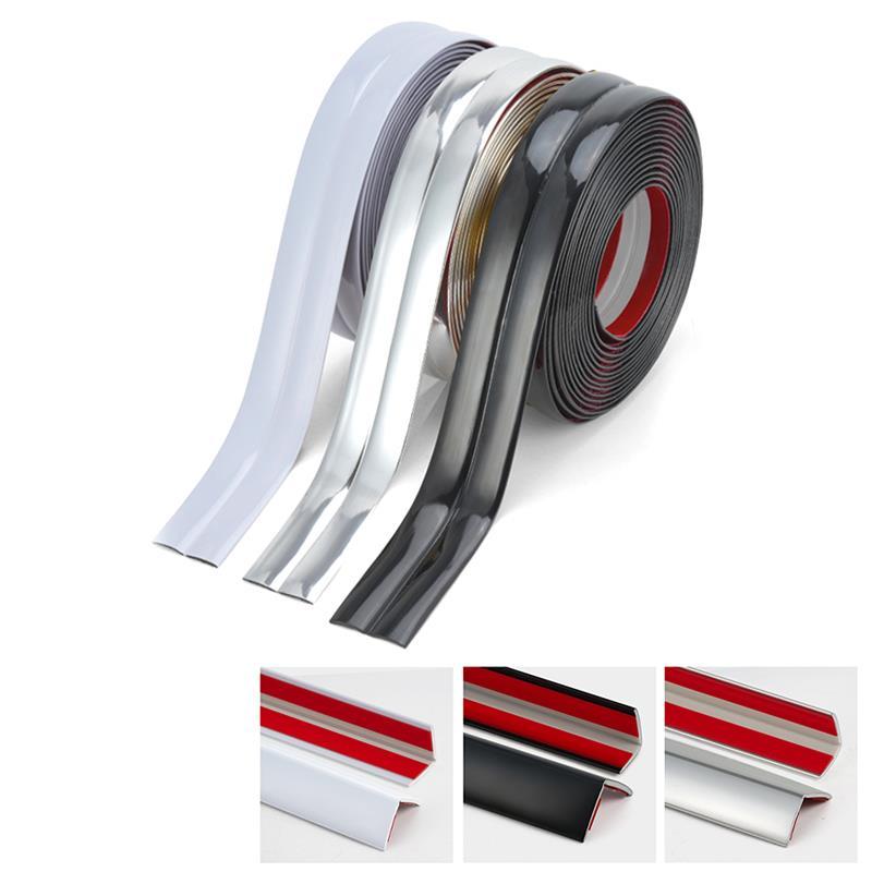 self-Adhesive Wall Corner Trim Molding Line Ceiling Edge Skirting Caulk Strip - Black, 3-in-1 Design for Flat, Concave and Convex Corners 1