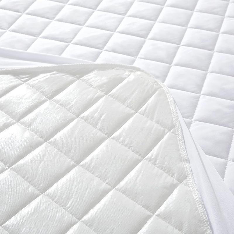 Quilted Mattress Protectors 100% Waterproof Super Soft Cosy Anti Allergy, Non-Noisy and Comfortable Fitted Style Made Of Microfiber Matress Protectors Bed Cover Available In White Colors Sizes ( Moses, Single, 4FT/Small Double, Double, King, Super King) 8