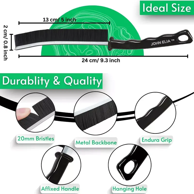 3 Pcs Hard Bristle Crevice Cleaning Brushes - Multifunctional Gap Cleaners - UK Set Comfortable 8
