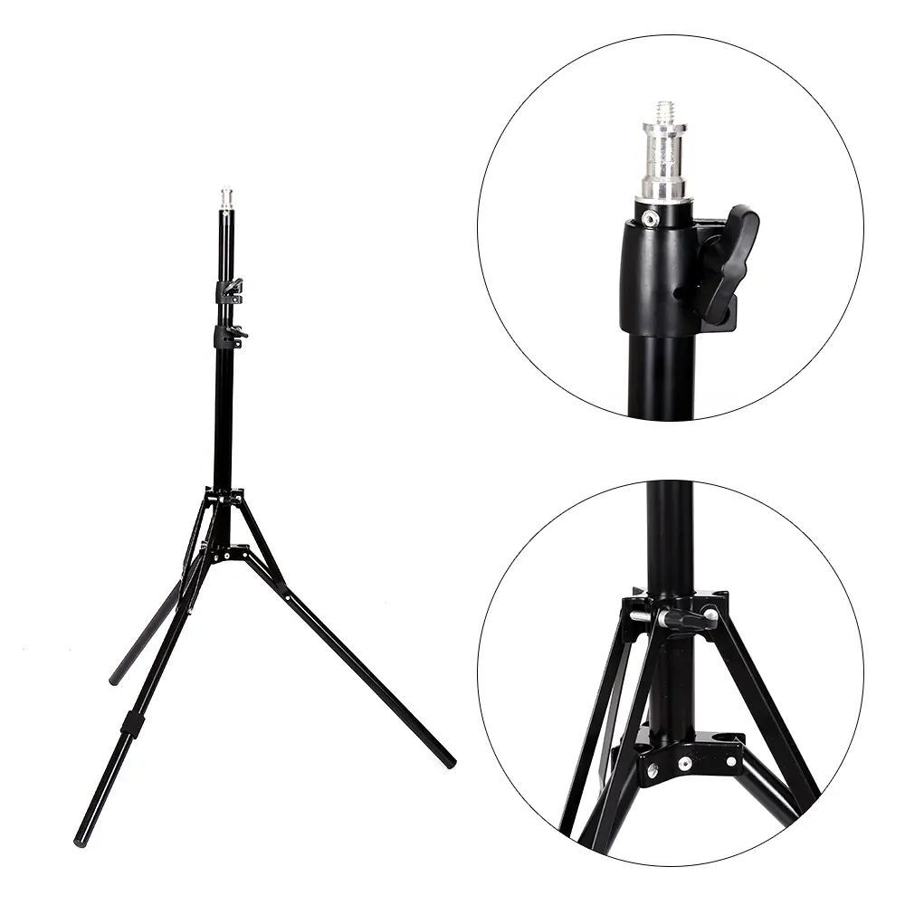 Vamery Single 2m Light Stand Reflexed Light Stand,  Feet Sturdy Tripod for Photography Reflector Softbox Light Umbrella Ideal for Filming Video Shooting Accessories  Portable Adjustable
