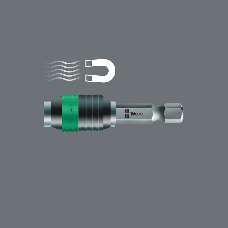 Wera 50mm Length Rapidaptor Bi-Torsion Magnetic Cordless Screwdriver Bit Drill Holder, 052502 3