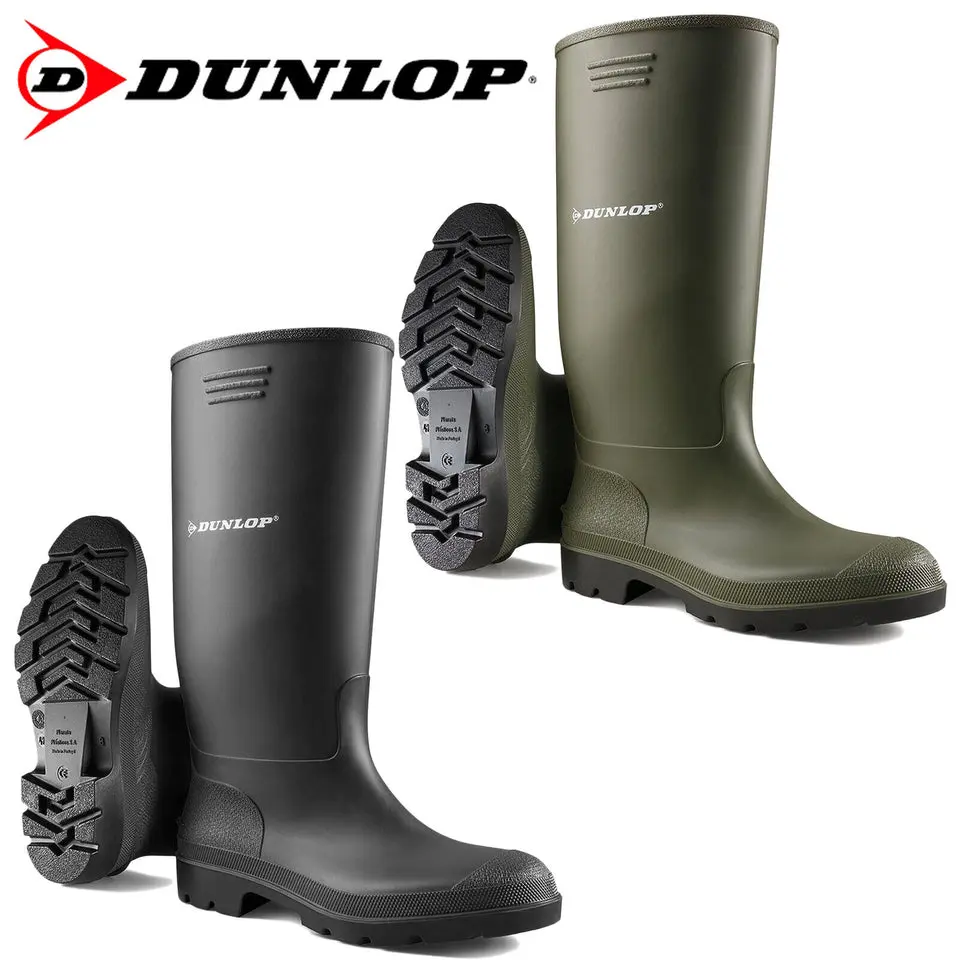 UNISEX DUNLOP WELLINGTONS BOOTS WELLIES FULLY WATERPROOF SNOW RAIN RUBBER SHOES White