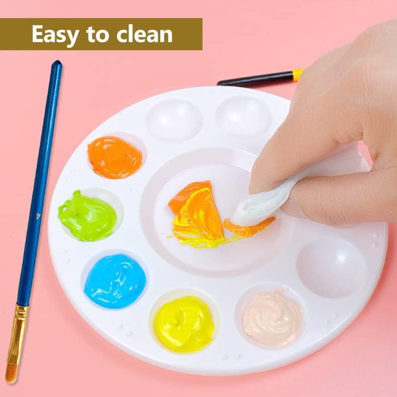 15 Pack Paint Tray Palettes for Kids, Plastic White Palettes for Students, Paint Holder, Paint Supplies 4