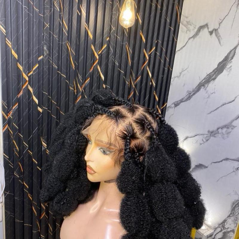 Full Lace Ball Braids Synthetic Lace Front Wig 6