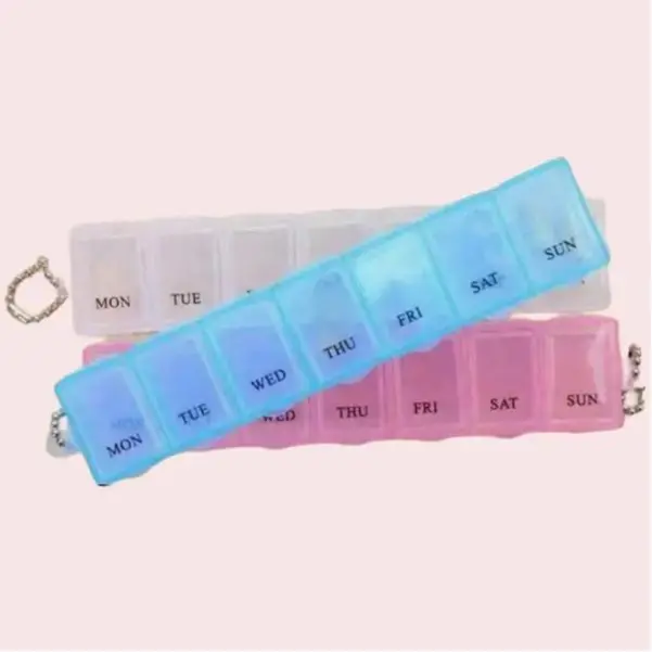 7 Day Pill Dispenser Medicine Tablet Storage Organiser Case Weekly Box UK - Home Organizer Healthcare Aid