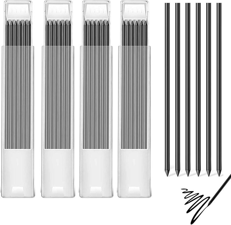 Product Introduction of 24 Pieces Pencil Refills, Black Pencil Refills,2.8 mm Pencil Refills for Carpenter Mark Pencils,Solid Deep Hole Pencil for Architect Construction & Building, Joiners Pencil Replacements. 2