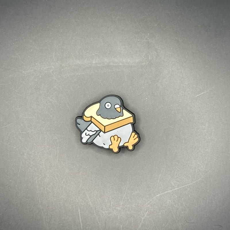 Pigeon in Bread Croc Charm | Croc Charms | Jibbitz | Shoe Decorations | Clog Decoration | Footwear Design | Charm Decoration | Price is for 1 Piece 0
