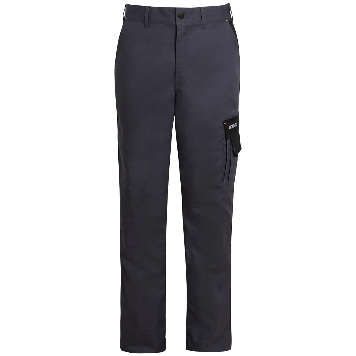 Ironside Mens Cargo Pocket Work Trousers Grey/Black