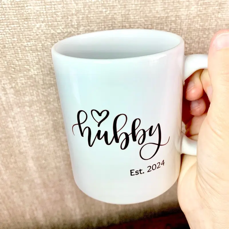 Wifey & Hubby mugs, newlywed gifts, wedding gifts for bride and groom, wedding anniversary mugs 4