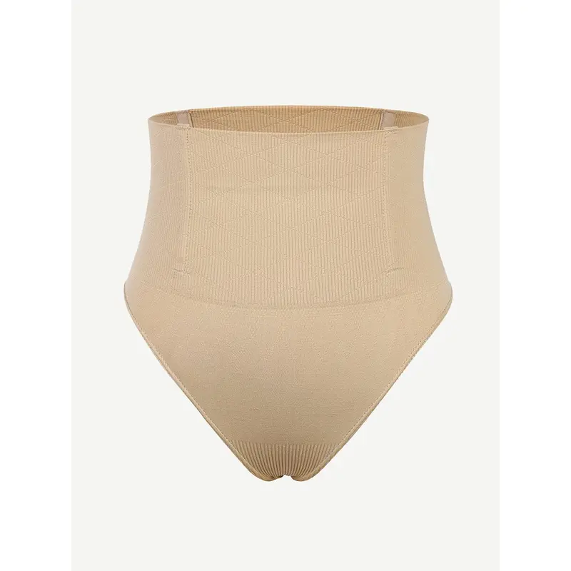 Powersculpt® Seamless high waisted 4 Steel Boned Shapewear Thong 0