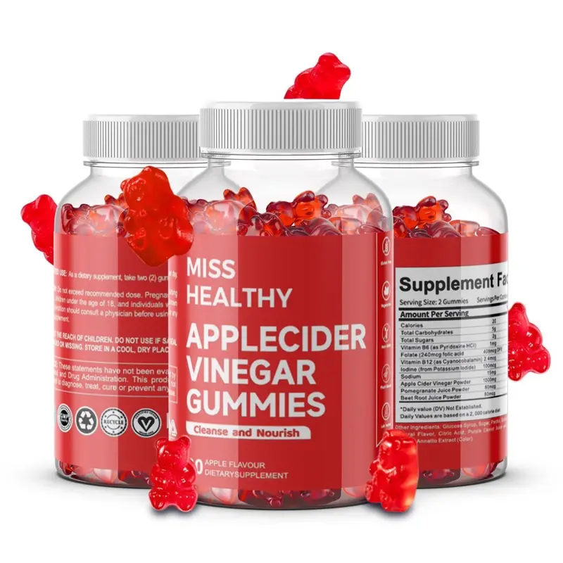 Miss Healthy Apple Cider Vinegar Vitamin Gummies ACV  Supplement 1 Pack