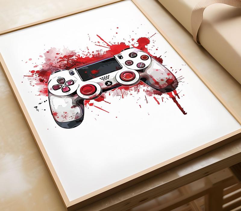 Graffiti Gaming Art Set - Urban Gaming Vibes - Set of 3 Gaming Wall Art - A4 and A3 Size Prints - Perfect Gift for Gamers - Colour Burst Gaming Prints - Gaming Ornaments - Cool Gaming Posters - Christmas Gifts - Birthday Gifts - Gamer Gifts - Gift For Son 3