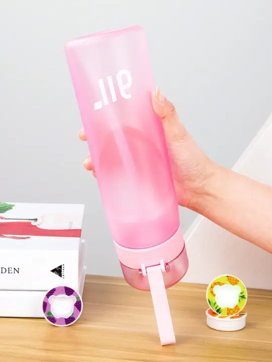 1pc Flavored Water Bottle, Bottle Starter Set, Drinking Bottle With One Random Flavoured Pods Suitable For Gyms, Schools, Flavored Water Bottle Drinkware Tumbler Cup Mug Portable Bottled Washable Reusable 4