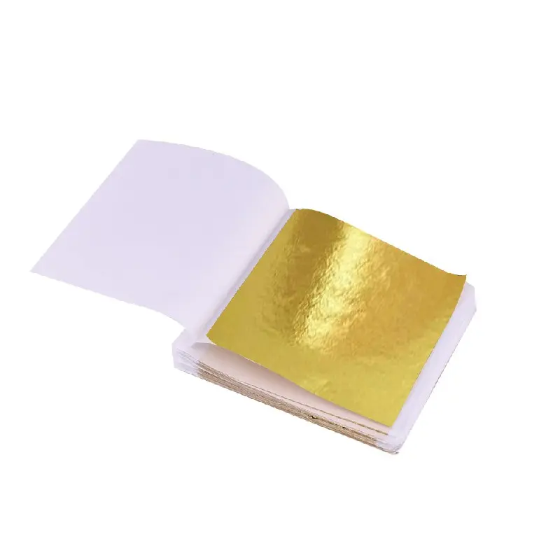 100 PCS Gilding Foil Sheets – Premium Gold Leaf for DIY Decoration, Ceiling Embellishment, Crafting, Furniture Restoration, Buddha Statues, and Temple Adornments – Ideal for Art, Resin, and Luxurious Gold Accents