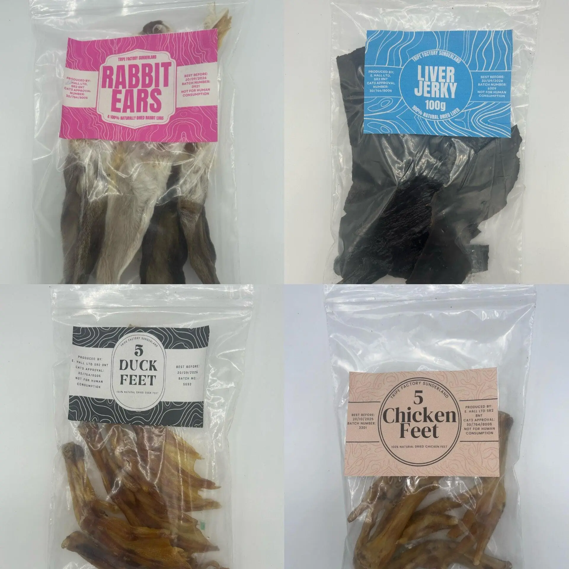 Tripefactory Sunderland - Natural Dried Dog Treats