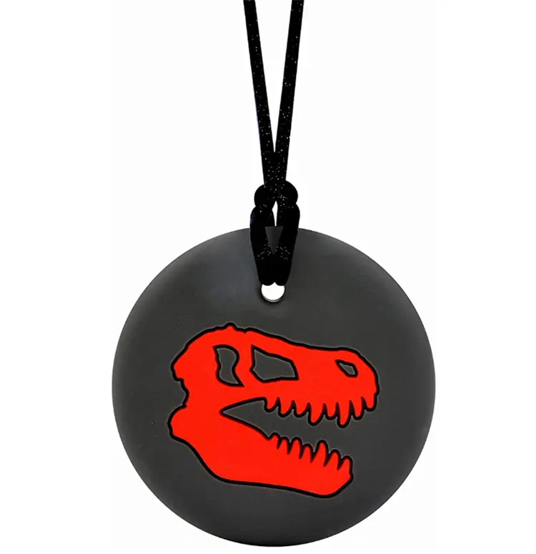 Sensory Hugs. Dinosaur Design Chew Necklaces Autism Biting Bite Aid. 2