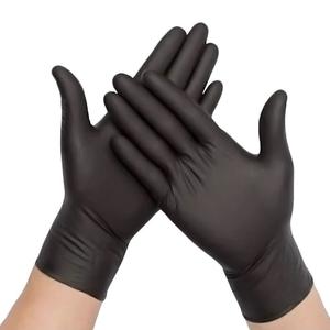 100 PACK BLACK DISPOSABLE VINYL GLOVES POWDER LATEX FREE Food/Mechanics/Cleaning S/M/L/XL Household Catering
