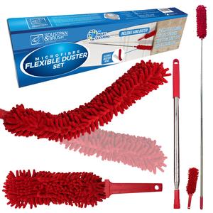 Deluxe Microfibre Flexible Duster Set - Twin Pack of High Reach Easy Cleaning Duster Microfiber