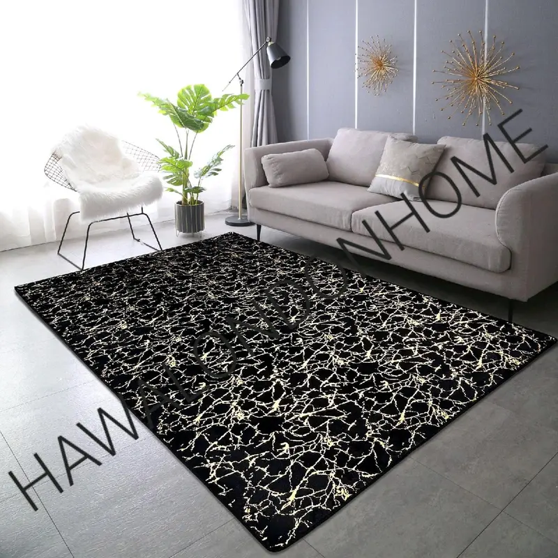 LUXURY NON SLIP MACHINE WASHABLE MARBLE EFFECT RUGS 90X190CM 160X230CM 190X270CM 5