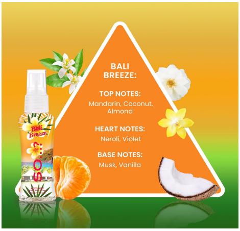 Escapes Womens Gift Set, with Ibiza Dream, Bali Breeze, Mykonos Nights & Majorca Love, Fragrance Spray Set (4 x 50ml) 3