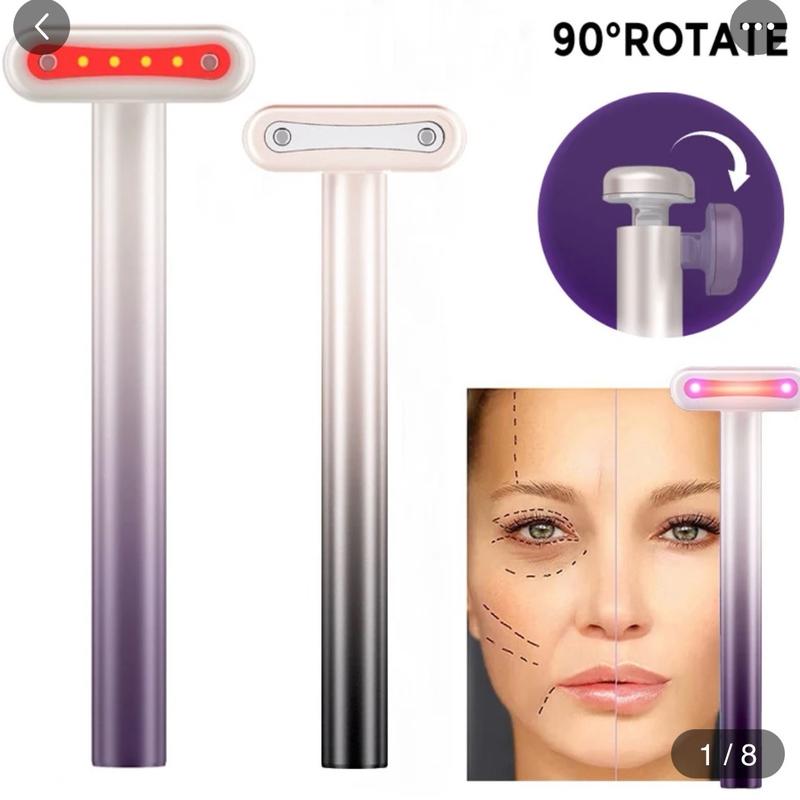 4 in 1 Facial Wand EMS Microcurrent Vibration Warm Red Light Face Lifting Machine Skin Tightening Device Neck Eye Massager Tools 6