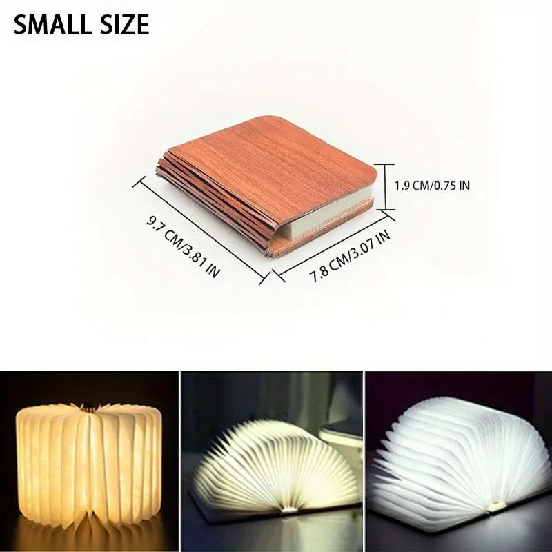 Rechargeable Folding Book Light - Energy-Efficient LED with Three-Color Changing, Soft Eye Protection, and USB Recharge - Perfect for Bedroom Decor, Event Holding, Shops, and Stores 8