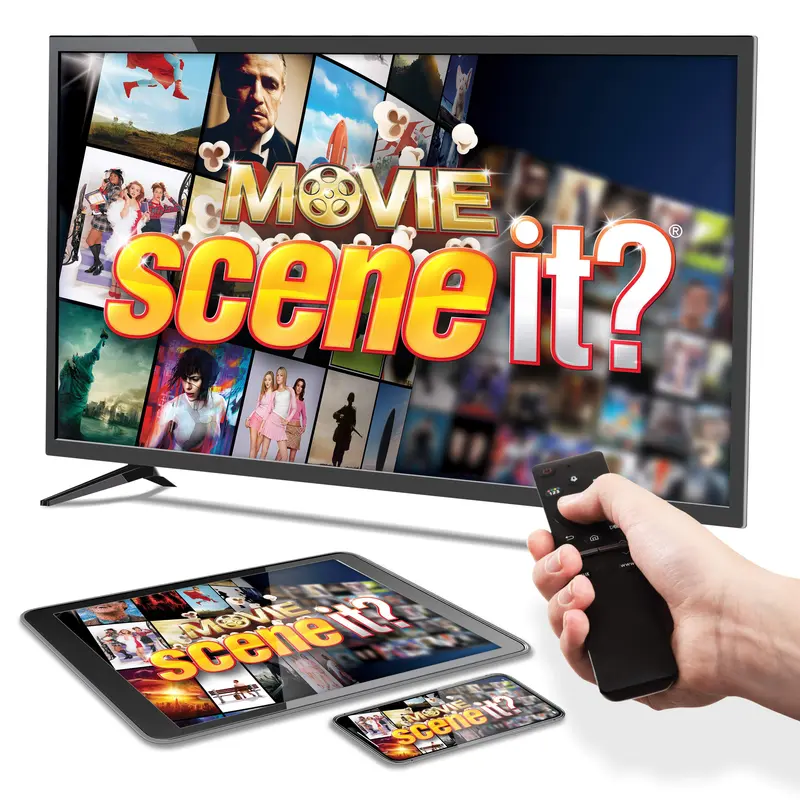 Movie Scene It? | Now with streaming Movie Clips | Family Game Night | Movie Trivia | Ages 13+ | Trivia Games | Family Game Night | for 2+ players | Movie Magic 1