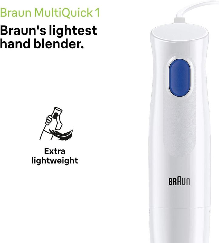 Braun MultiQuick 1 Hand Mixer MQ10.001P, Lightweight Mixer with EasyTwist Technology, One Speed, 450W, White 4