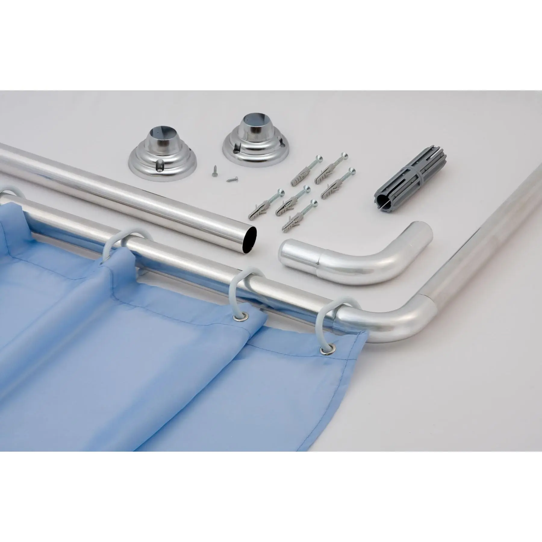 L-Shape Curtain Rail Chrome
