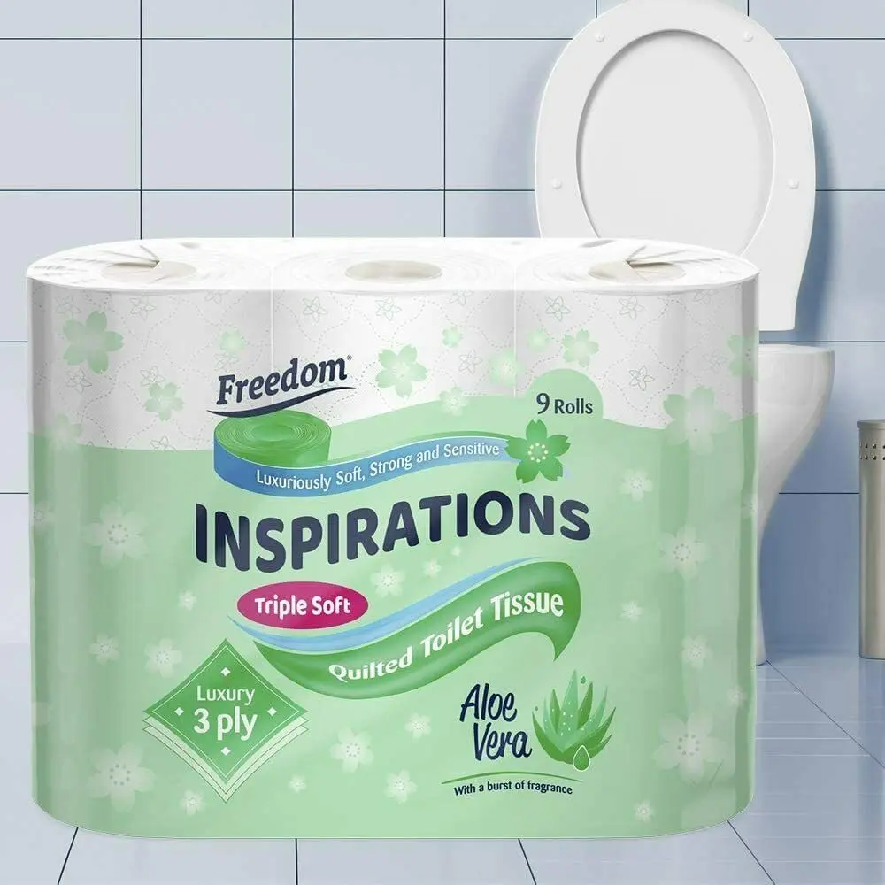 Toilet Tissue roll – Inspirations 3Ply Quilted  – Aloe Vera Wipes Sheets