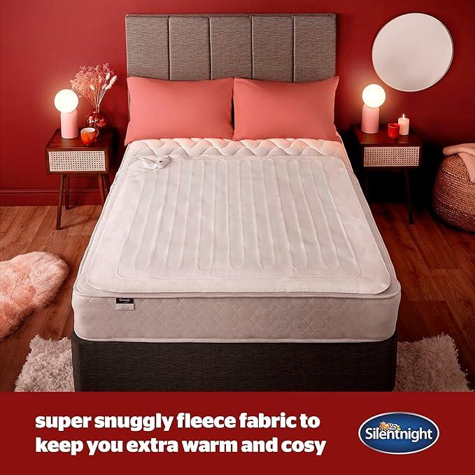 Silentnight Comfort Control Double Electric Blanket - 3 Heat Settings, Fast Heat Up, Overheat Protection, Easy Fit Straps, Machine Washable (135x120cm) heated  blanket 5