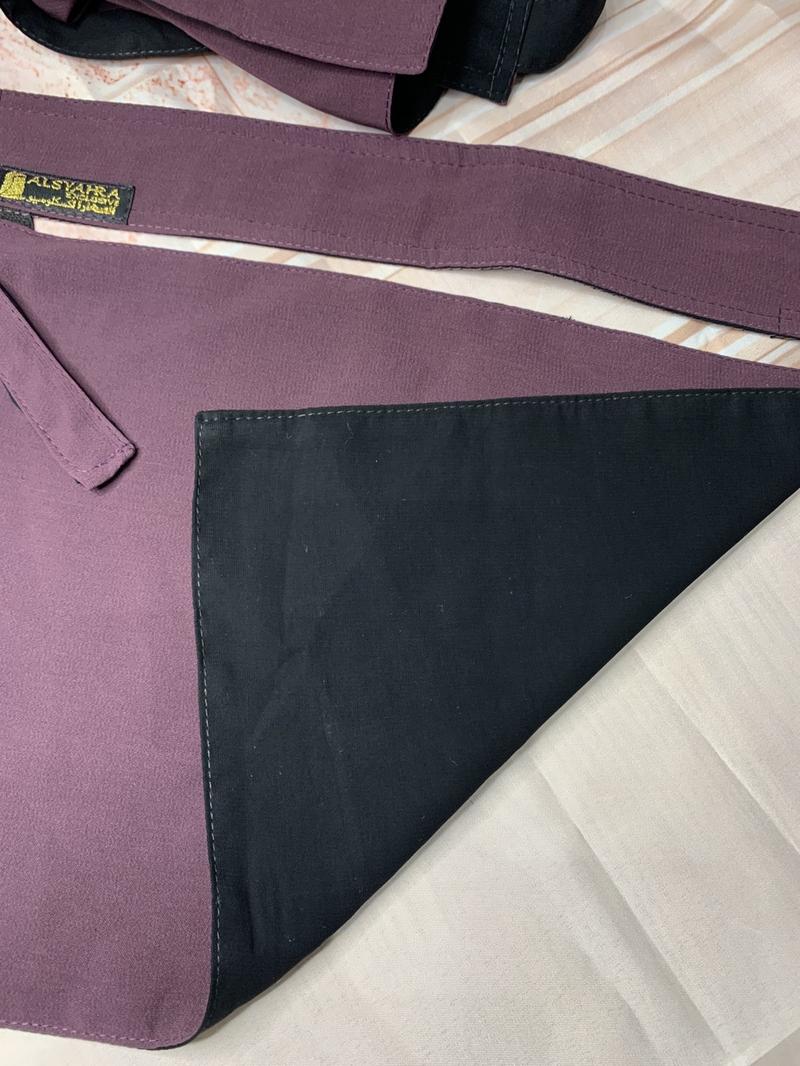 Product Introduction of Women's Two in One Color Niqab for black and wine 10