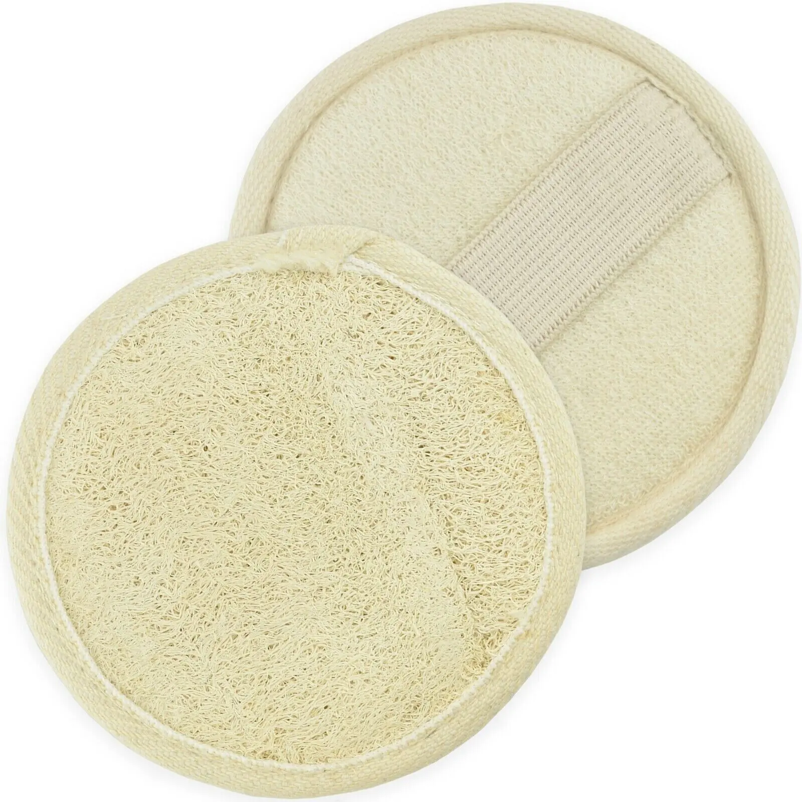 Round Facial Loofah Gentle Exfoilator Soft Reusable Eco Washing Face Pad