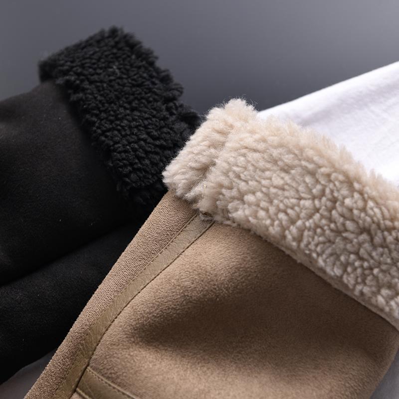 Product Introduction of 2024 Winter Women Thick Warm Suede Lamb Jacket Short Motorcycle Brown Coats Faux Shearling Sheepskin Leather Jackets Outwear 16