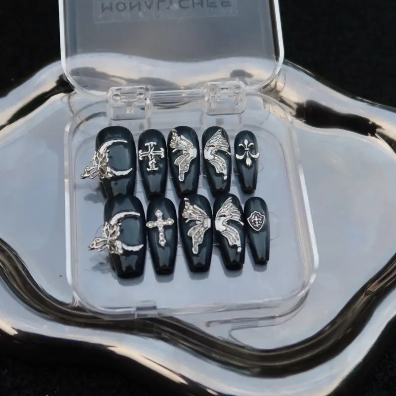 Monalychee Angel Whisper Press On Nails - Nail Art for Nail Care - Nail Polish 1