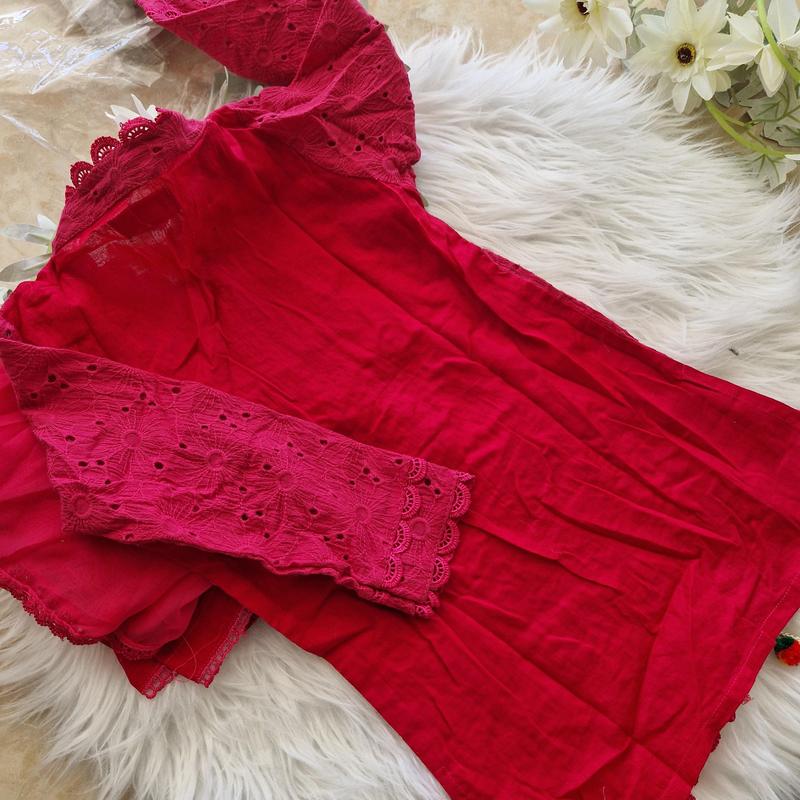 Mother daughter hot pink chikenkari (0-4 years and XS-XXL) - Pakistani baby girl kid matching Indian desi bollywood suit eid diwali navratri wedding baraat walima 3