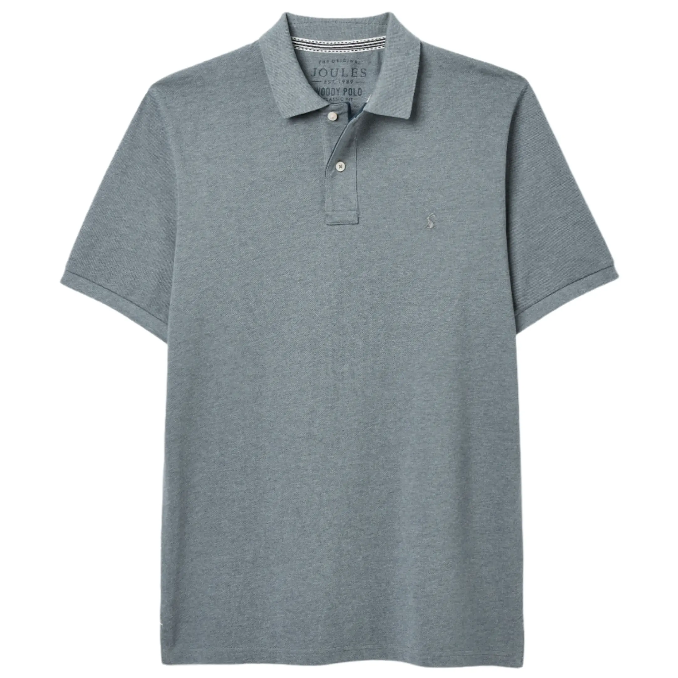 Joules Men's Woody Regular Fit Cotton Pique Polo Shirt - Grey