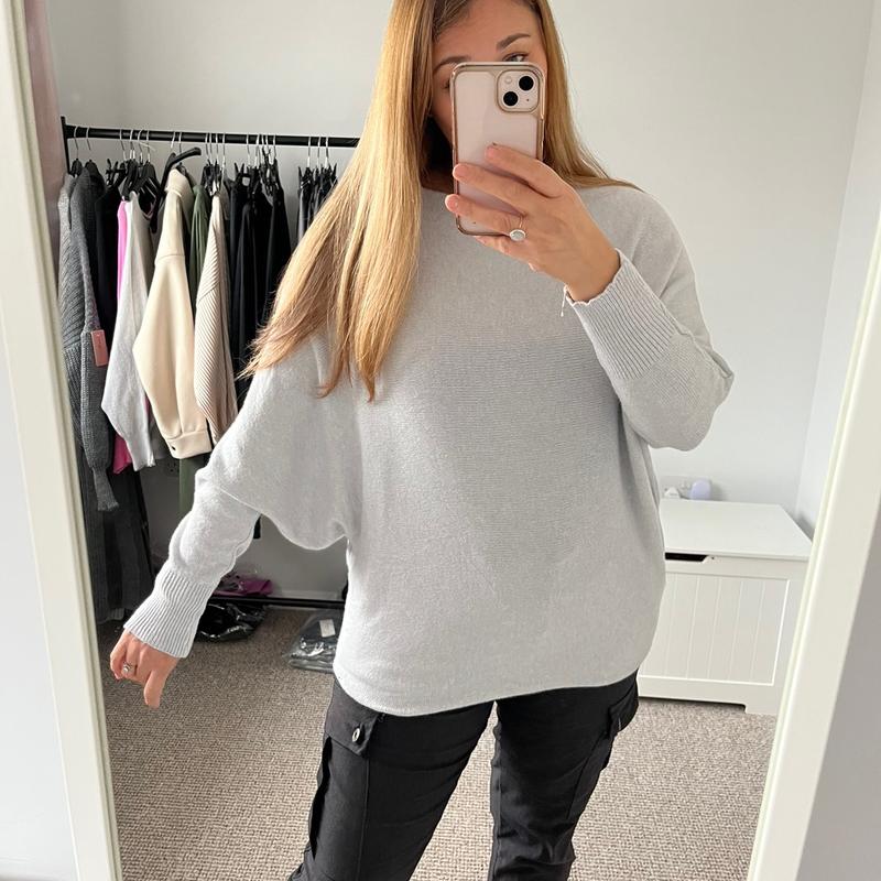 Ladies Soft Knit Batwing Jumper One Size 8-16 5